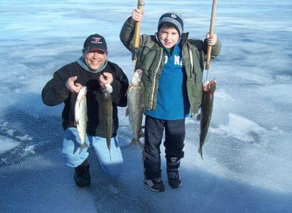 Mike and Noah Fishing